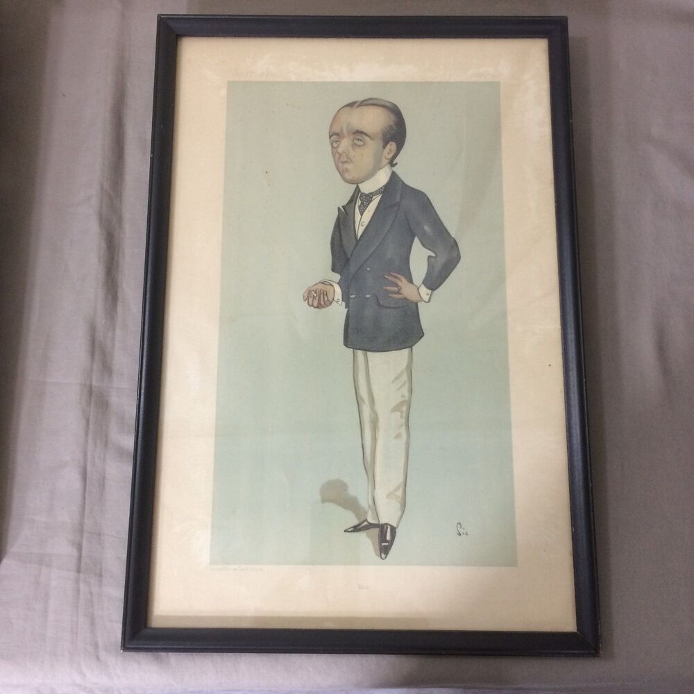Vanity Fair 1897 Max Beerbohm by Walter Sickert Chromolithograph Framed Print